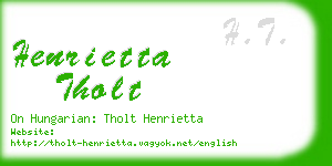 henrietta tholt business card